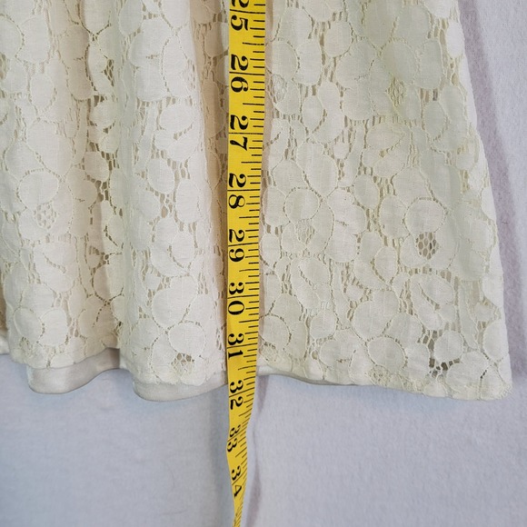 White Lace Mini Dress Spring Rush Coquette Cottagecore Size Small Cream Tone - Picture 12 of 14
